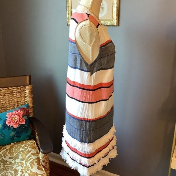 Chelsea & Theodore Striped Fringed Dress - Picture 4 of 6